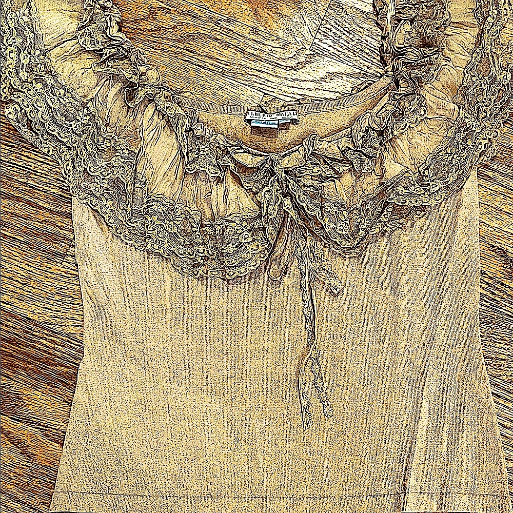 🔥NWOT AlbertoMakali SexyBeautiful Lace&RufflesWearOn/OffShoulder szM Pristine